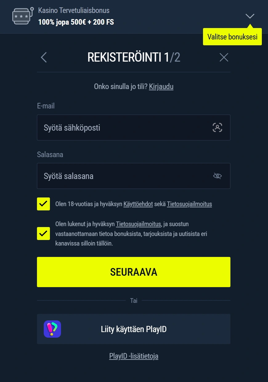 rekisteröidä